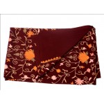 Pure Pashmina Stole / Shawl in Maroon Color with Hand Embroidery Work Size 70*30
